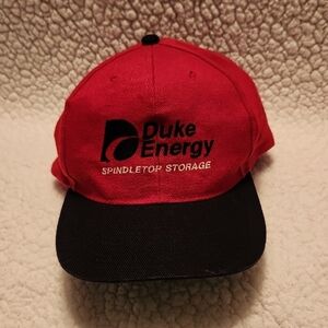 Vintage 90's Distressed Duke Energy Spindletop Storage Truckers Hat Ball Cap